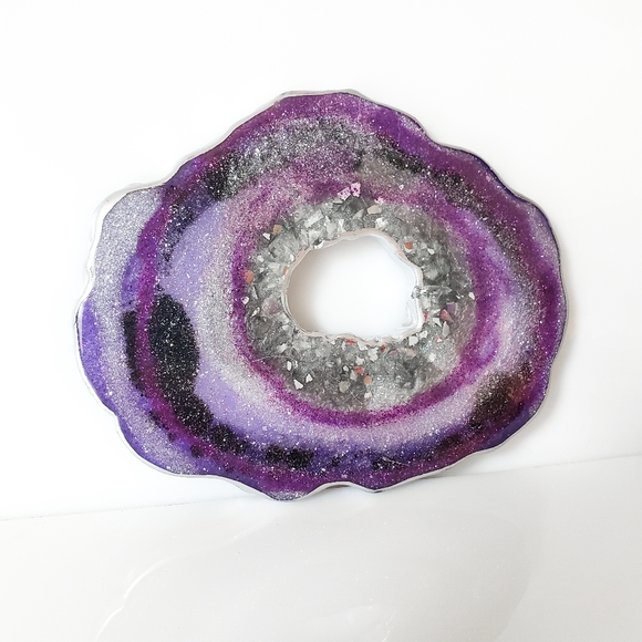 Handmade by Lunaries Other - Candle Coaster, Resin Geode, Home Decor